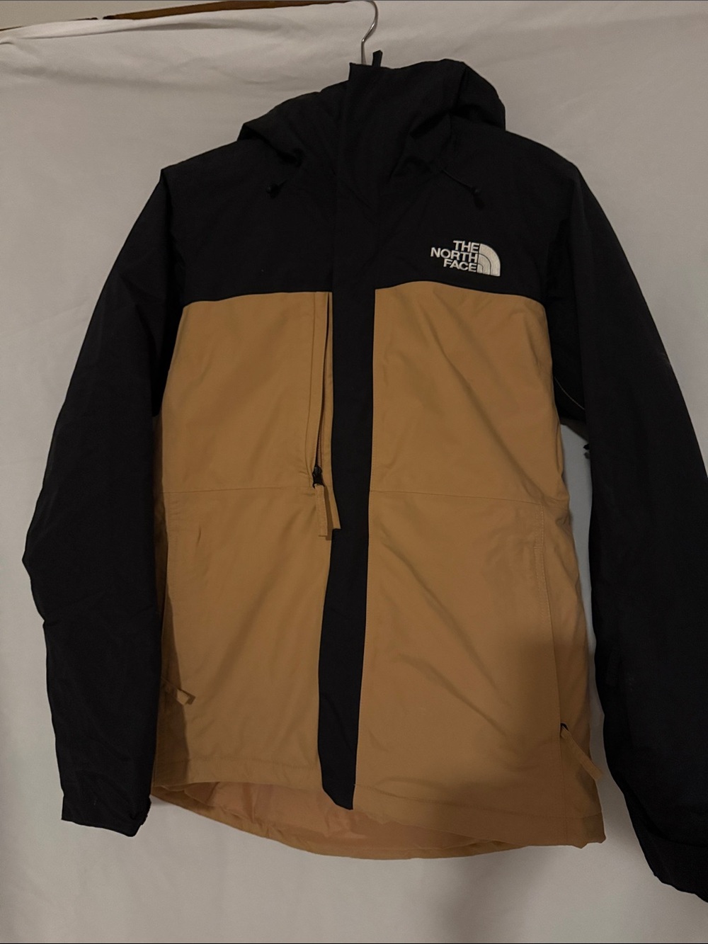 The North Face Two-Tone Hooded Ski Jacket - Black & Tan
